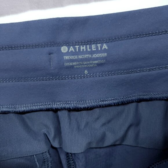 Athleta Pants Womens 6 Trekkie North Jogger Drawstring Athleisure Blue - Picture 6 of 13